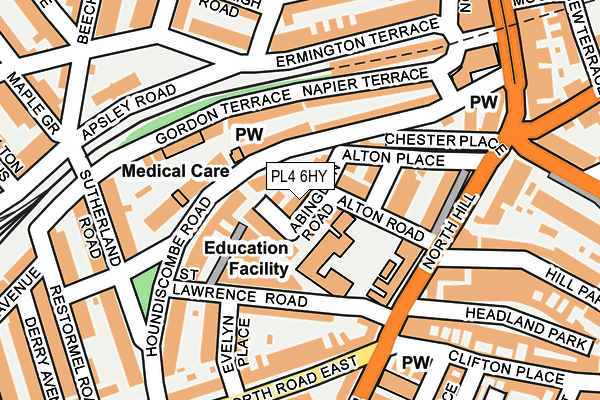 PL4 6HY map - OS OpenMap – Local (Ordnance Survey)