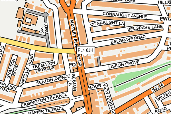 PL4 6JH map - OS OpenMap – Local (Ordnance Survey)