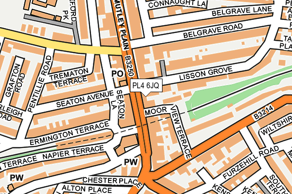 PL4 6JQ map - OS OpenMap – Local (Ordnance Survey)