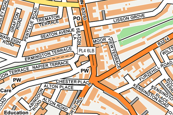 PL4 6LB map - OS OpenMap – Local (Ordnance Survey)