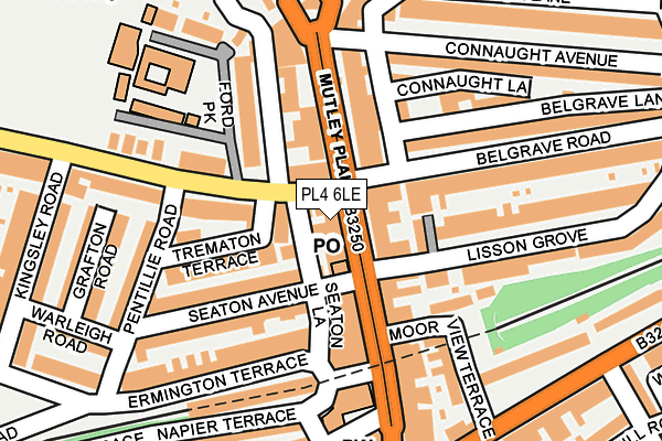 PL4 6LE map - OS OpenMap – Local (Ordnance Survey)