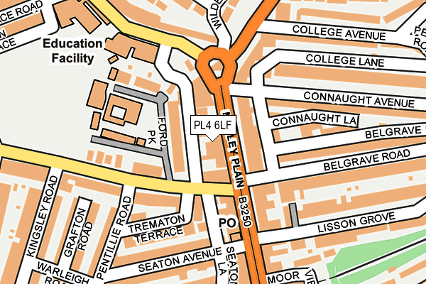 PL4 6LF map - OS OpenMap – Local (Ordnance Survey)