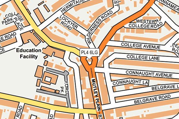 PL4 6LG map - OS OpenMap – Local (Ordnance Survey)