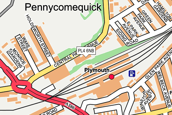 PL4 6NB map - OS OpenMap – Local (Ordnance Survey)