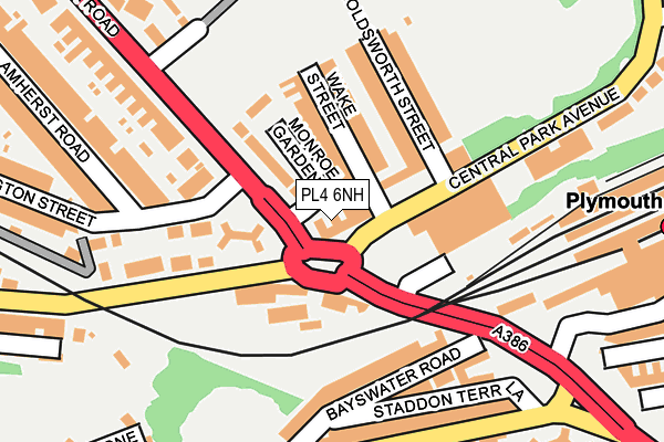 PL4 6NH map - OS OpenMap – Local (Ordnance Survey)