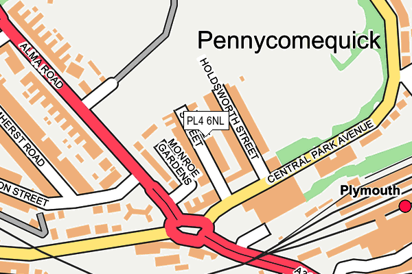 PL4 6NL map - OS OpenMap – Local (Ordnance Survey)