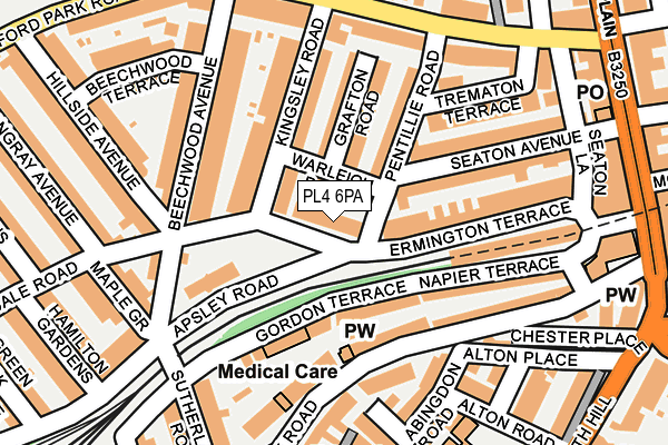 PL4 6PA map - OS OpenMap – Local (Ordnance Survey)