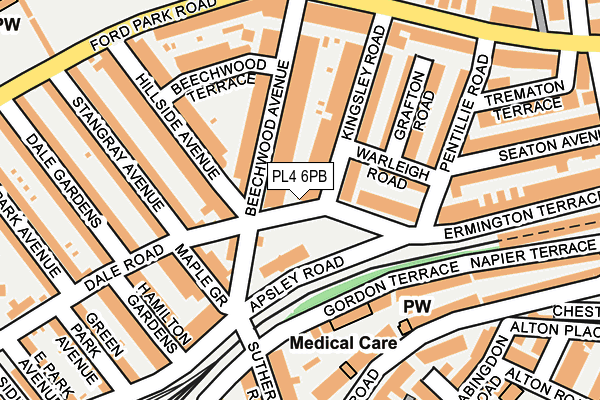 PL4 6PB map - OS OpenMap – Local (Ordnance Survey)