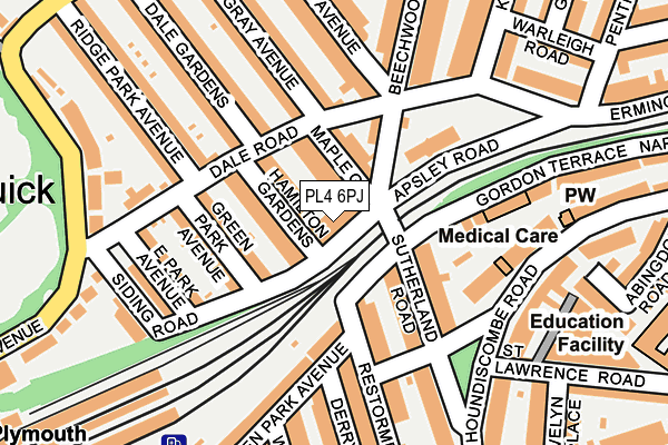 PL4 6PJ map - OS OpenMap – Local (Ordnance Survey)