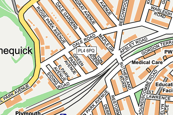 PL4 6PQ map - OS OpenMap – Local (Ordnance Survey)