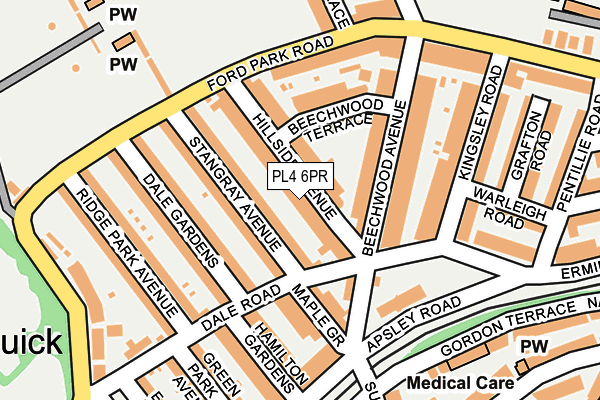 PL4 6PR map - OS OpenMap – Local (Ordnance Survey)