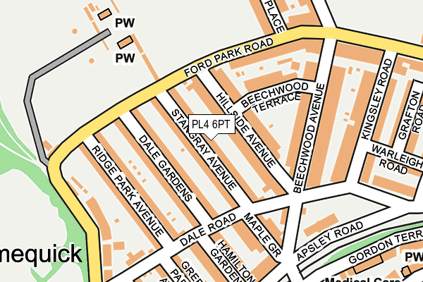 PL4 6PT map - OS OpenMap – Local (Ordnance Survey)