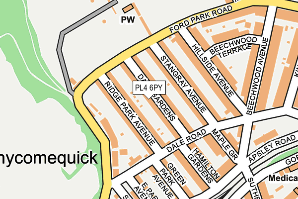 PL4 6PY map - OS OpenMap – Local (Ordnance Survey)