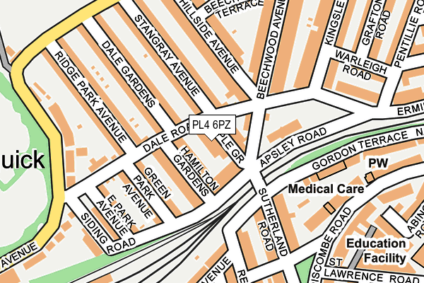 PL4 6PZ map - OS OpenMap – Local (Ordnance Survey)