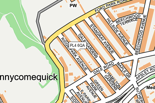 PL4 6QA map - OS OpenMap – Local (Ordnance Survey)