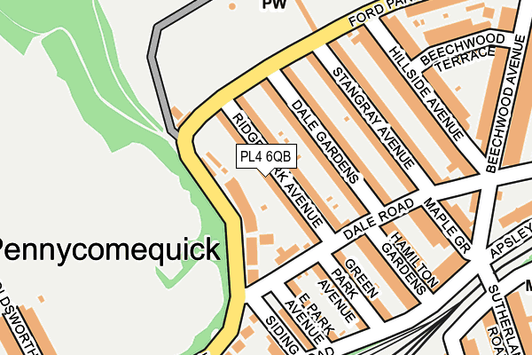 PL4 6QB map - OS OpenMap – Local (Ordnance Survey)