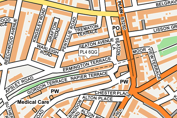 PL4 6QG map - OS OpenMap – Local (Ordnance Survey)