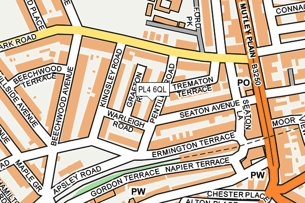 PL4 6QL map - OS OpenMap – Local (Ordnance Survey)