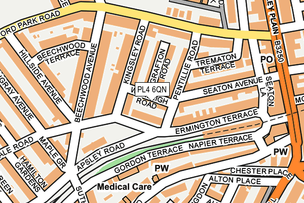 PL4 6QN map - OS OpenMap – Local (Ordnance Survey)