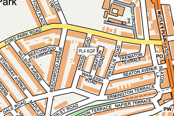 PL4 6QP map - OS OpenMap – Local (Ordnance Survey)