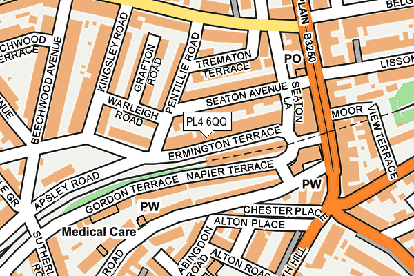 PL4 6QQ map - OS OpenMap – Local (Ordnance Survey)