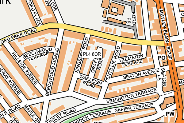 PL4 6QR map - OS OpenMap – Local (Ordnance Survey)