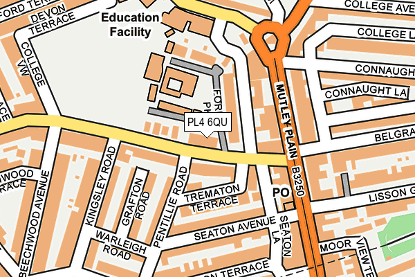 PL4 6QU map - OS OpenMap – Local (Ordnance Survey)