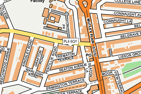 PL4 6QY map - OS OpenMap – Local (Ordnance Survey)