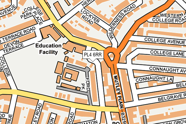 PL4 6RR map - OS OpenMap – Local (Ordnance Survey)