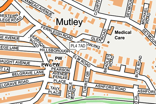 PL4 7AD map - OS OpenMap – Local (Ordnance Survey)