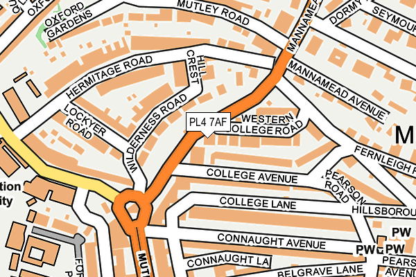 PL4 7AF map - OS OpenMap – Local (Ordnance Survey)