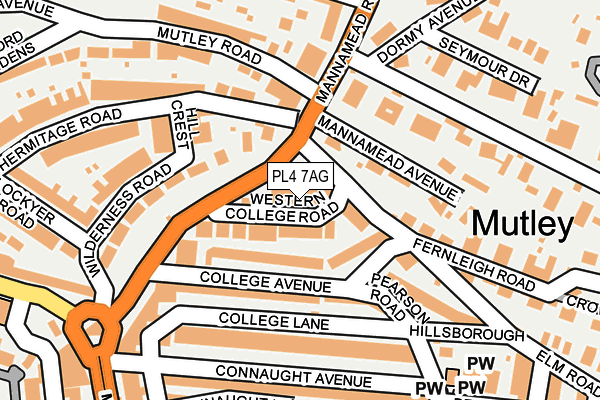 PL4 7AG map - OS OpenMap – Local (Ordnance Survey)