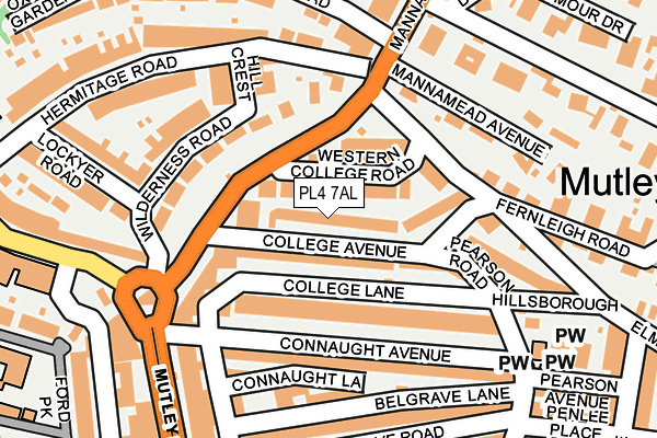 Map of BUILDING + CONSTRUCTION SERVICES (SW) LTD. at local scale