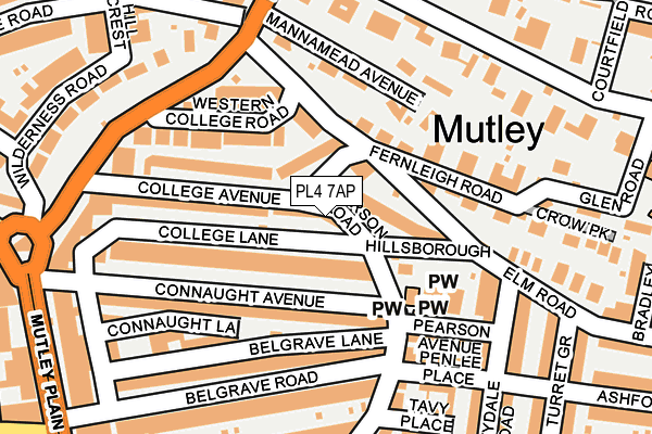 PL4 7AP map - OS OpenMap – Local (Ordnance Survey)