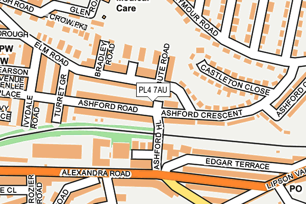 PL4 7AU map - OS OpenMap – Local (Ordnance Survey)