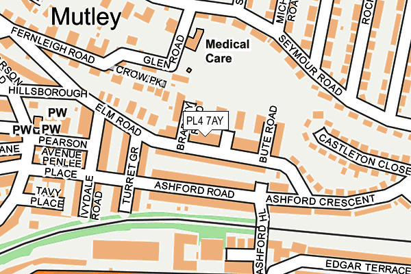 PL4 7AY map - OS OpenMap – Local (Ordnance Survey)