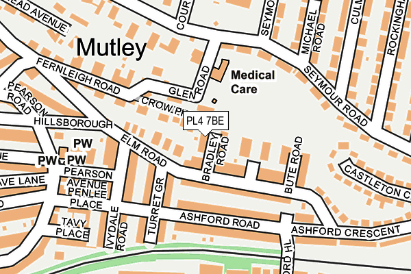 PL4 7BE map - OS OpenMap – Local (Ordnance Survey)