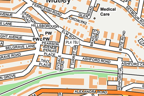 PL4 7BJ map - OS OpenMap – Local (Ordnance Survey)