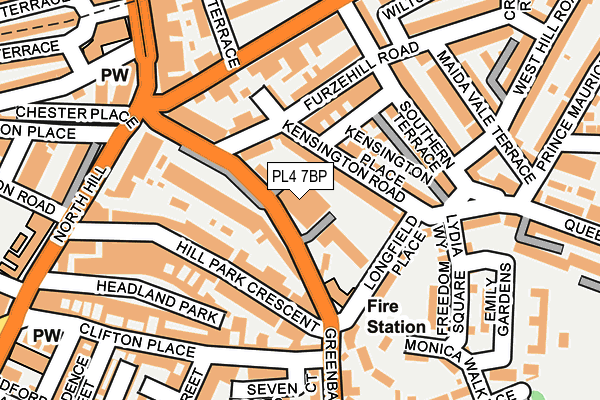 PL4 7BP map - OS OpenMap – Local (Ordnance Survey)