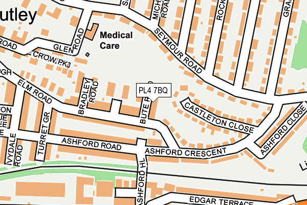 PL4 7BQ map - OS OpenMap – Local (Ordnance Survey)