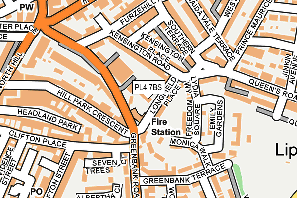 PL4 7BS map - OS OpenMap – Local (Ordnance Survey)