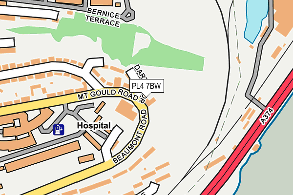 PL4 7BW map - OS OpenMap – Local (Ordnance Survey)