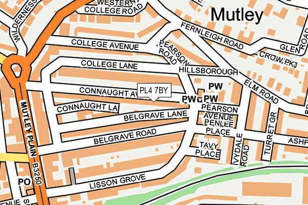 PL4 7BY map - OS OpenMap – Local (Ordnance Survey)