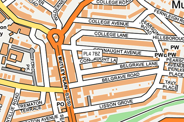 PL4 7BZ map - OS OpenMap – Local (Ordnance Survey)