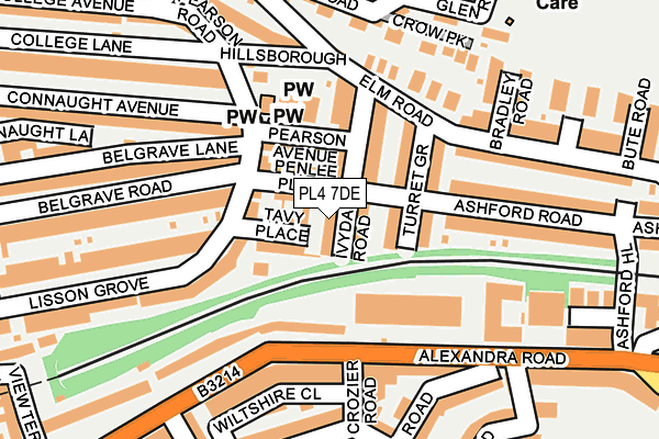 PL4 7DE map - OS OpenMap – Local (Ordnance Survey)