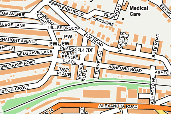 PL4 7DF map - OS OpenMap – Local (Ordnance Survey)