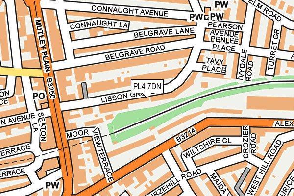 PL4 7DN map - OS OpenMap – Local (Ordnance Survey)