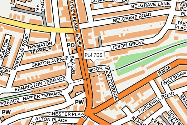 PL4 7DS map - OS OpenMap – Local (Ordnance Survey)
