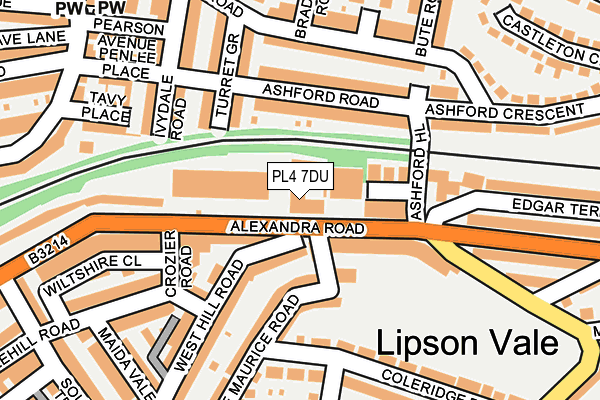 PL4 7DU map - OS OpenMap – Local (Ordnance Survey)