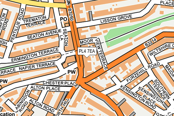 PL4 7EA map - OS OpenMap – Local (Ordnance Survey)